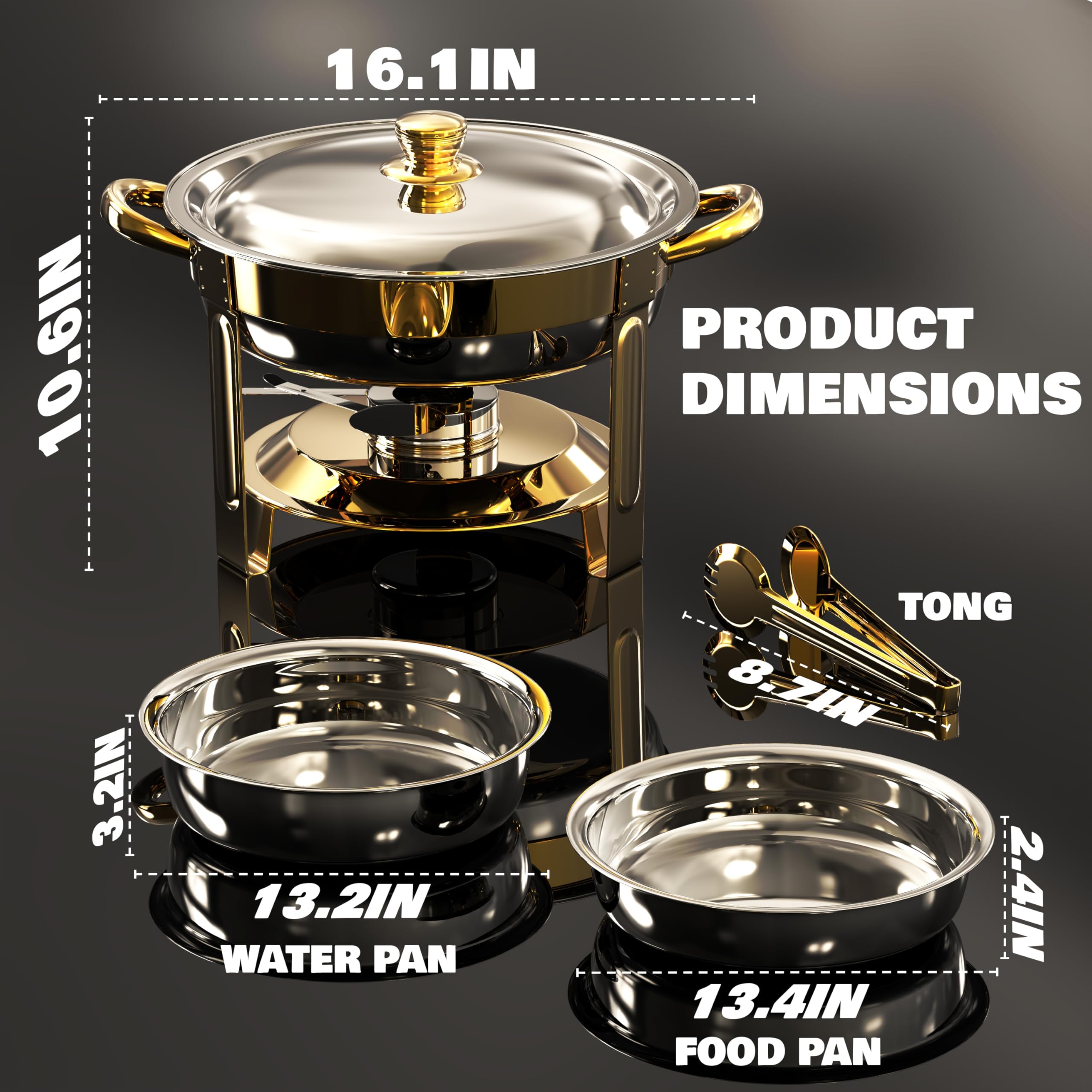 Trivico chafing dish heat retention highlights long warmth for buffets and weddings.