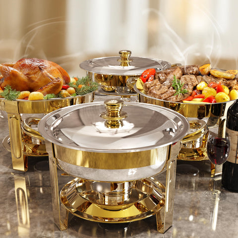 Trivico chafing dish lid assembly, quick setup for events and catering.