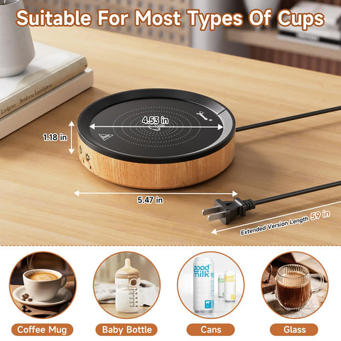Trivoxia mug warmer features auto shut-off for safe, worry-free operation.