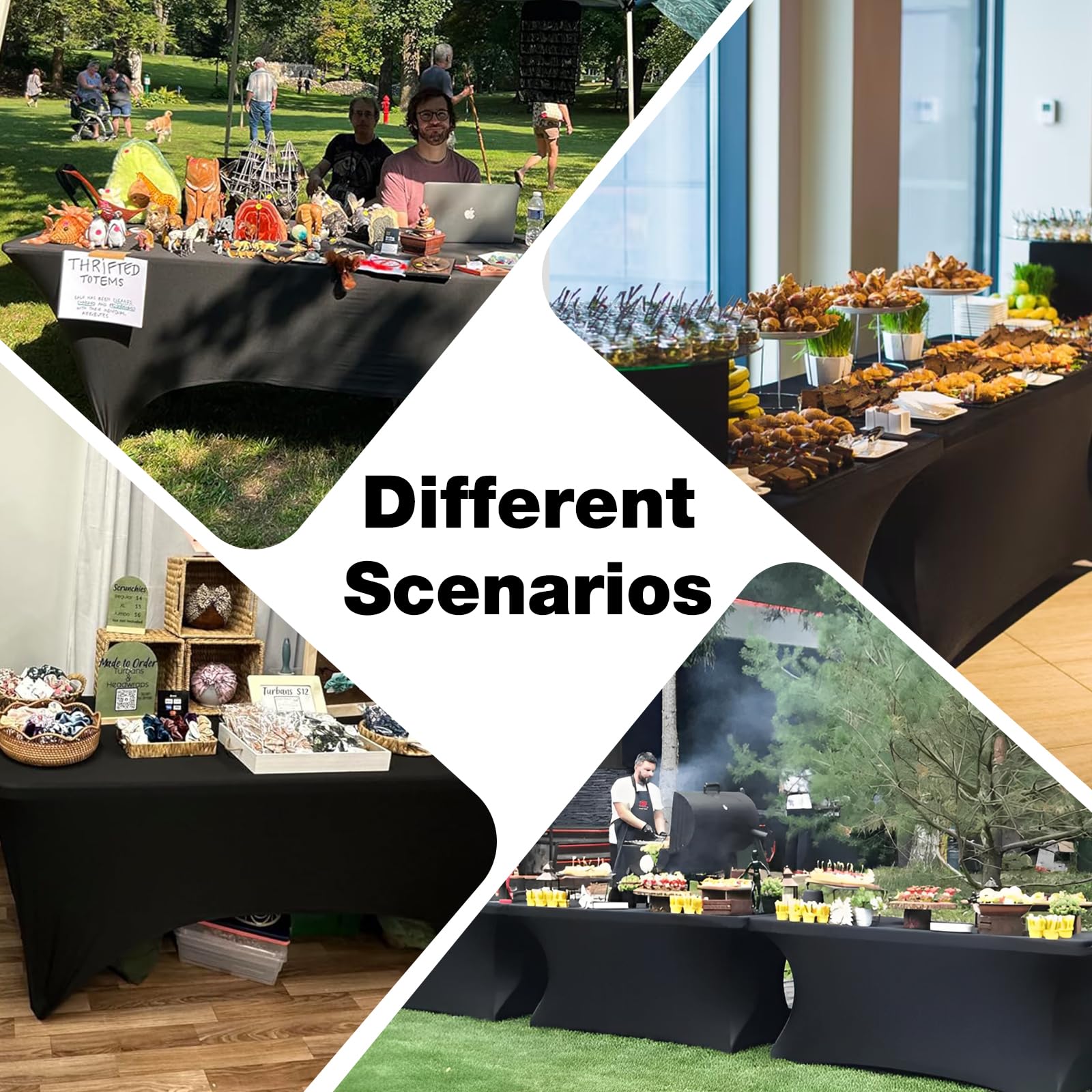 Trlyc table cloth displayed at a dining event for a polished look.