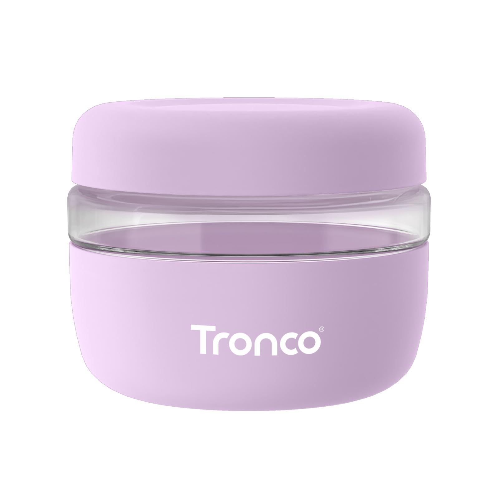 Tronco 16oz glass storage bowl with lid, ideal for meal prep.