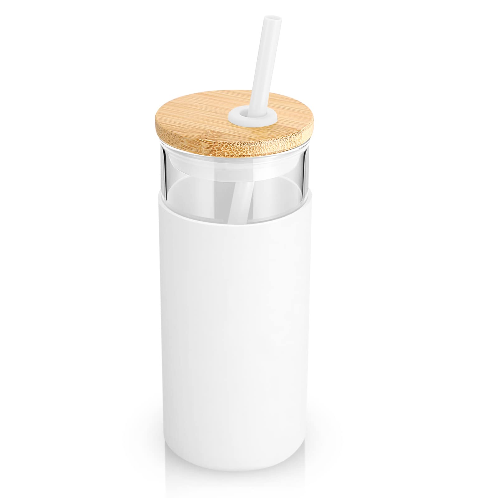 Tronco bamboo lid with silicone sleeve offering a secure grip and eco-friendly style.