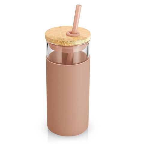 Tronco bamboo lid with silicone sleeve provides secure grip and spill-free sipping.