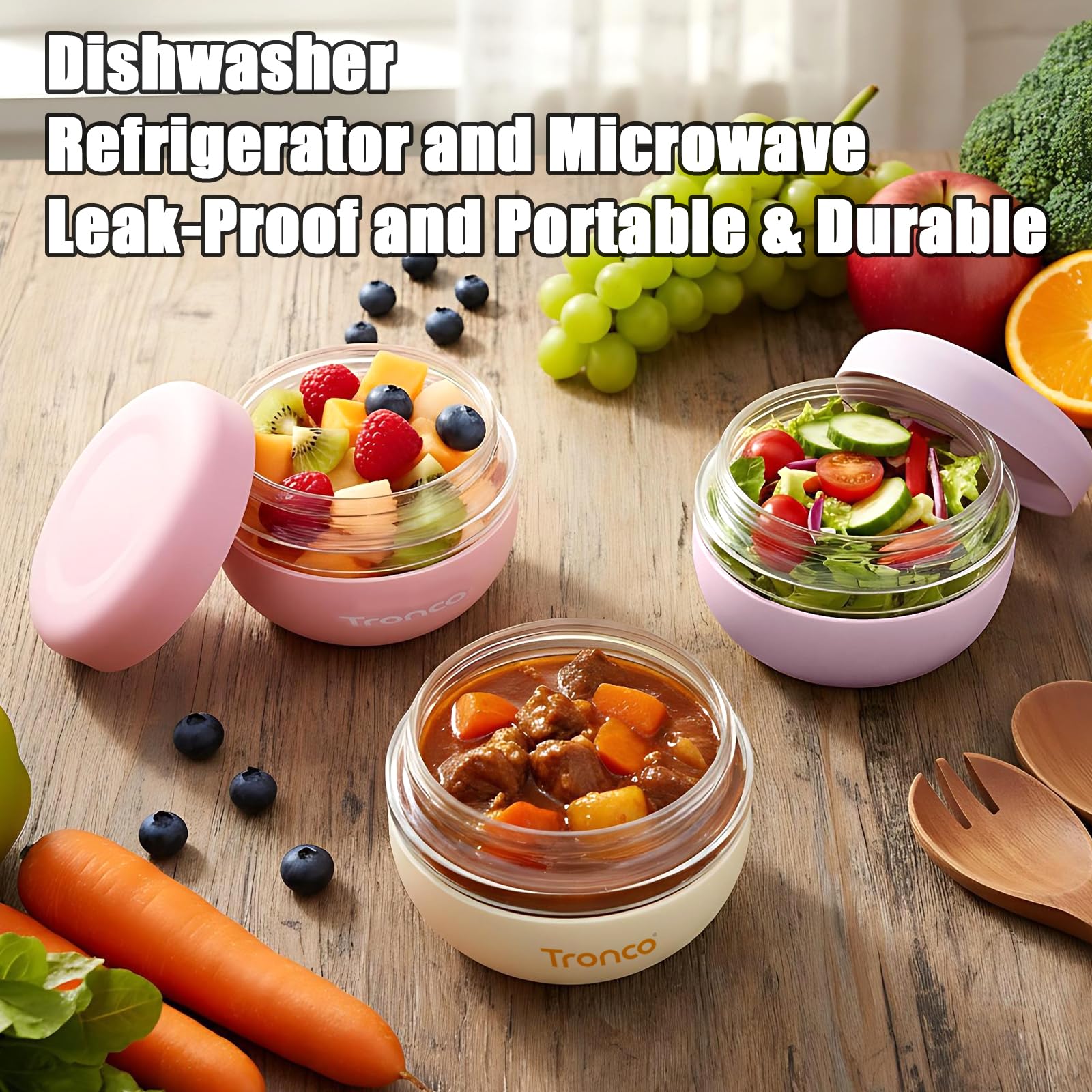 Tronco leftovers salad in bowl for fresh, ready-to-eat meals