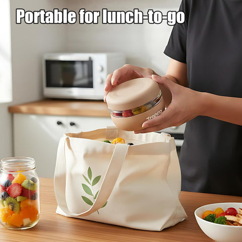 Tronco meal-prep glass bowl ideal for salads and snacks on the go.