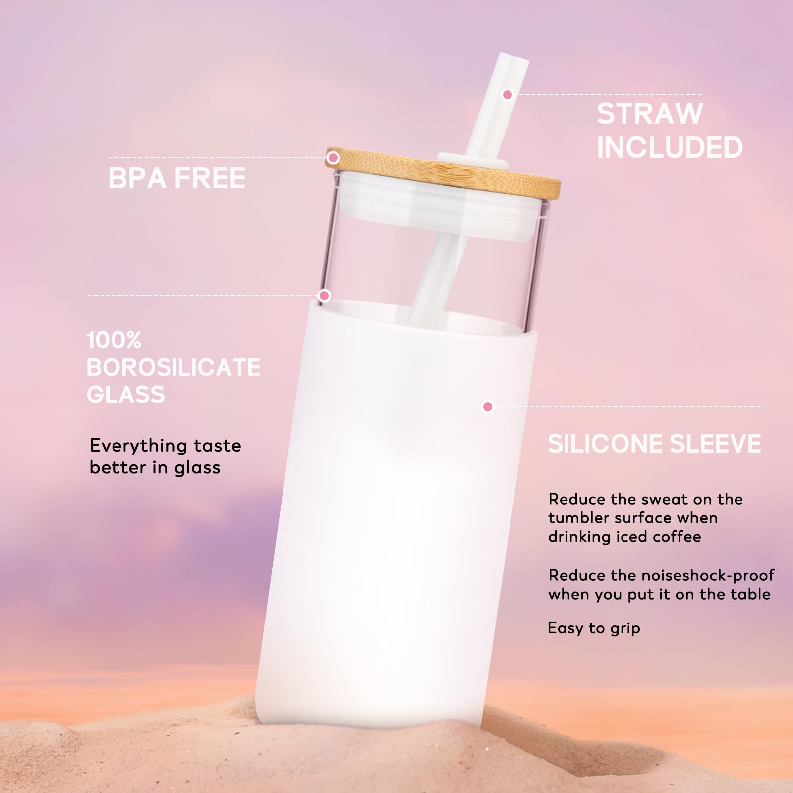 Tronco odor-free glass cup maintains pure taste without lingering smells