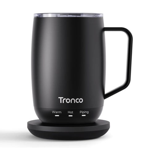 Tronco temperature-control mug 14oz with adjustable heat for personalized warmth.