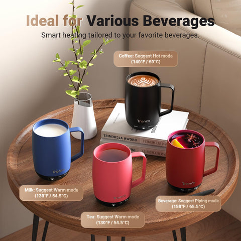 Tronco crimson mug on a desk for home or office use