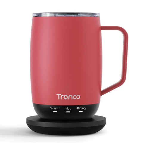 Tronco temperature control mug rose, 14oz, for consistent warmth.