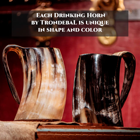 Trondebal handcrafted horn mug highlighting precise craftsmanship and grip