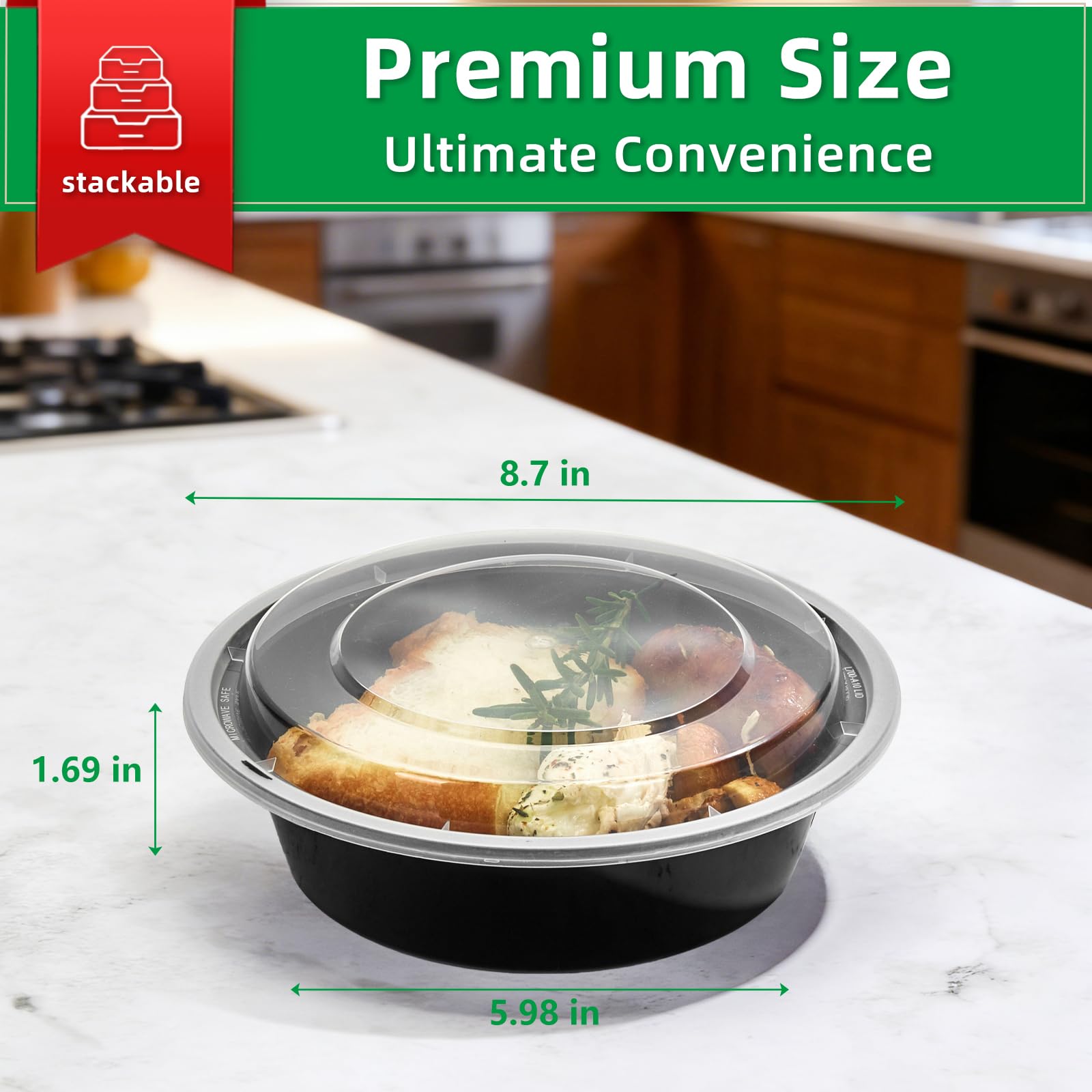 tropipak takeout container demonstrates stackable design saving kitchen space