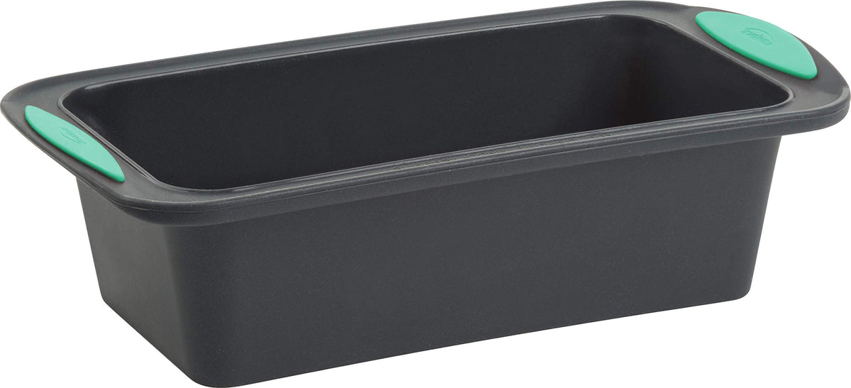 Trudeau 5115206M structure loaf pan silicone bakeware shows reinforced steel for secure handling.