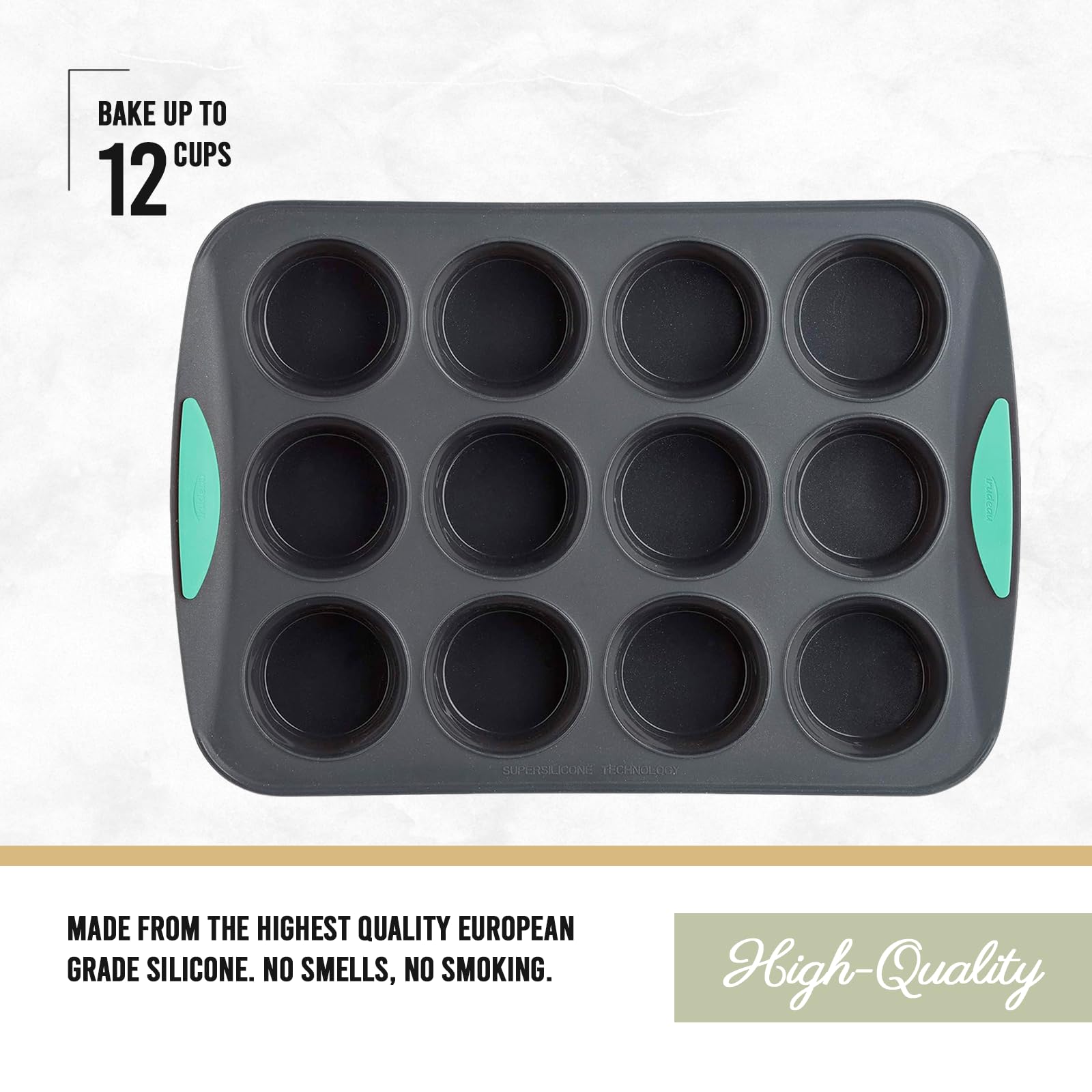 Trudeau Structure muffin pan nonstick release for easy pop-out