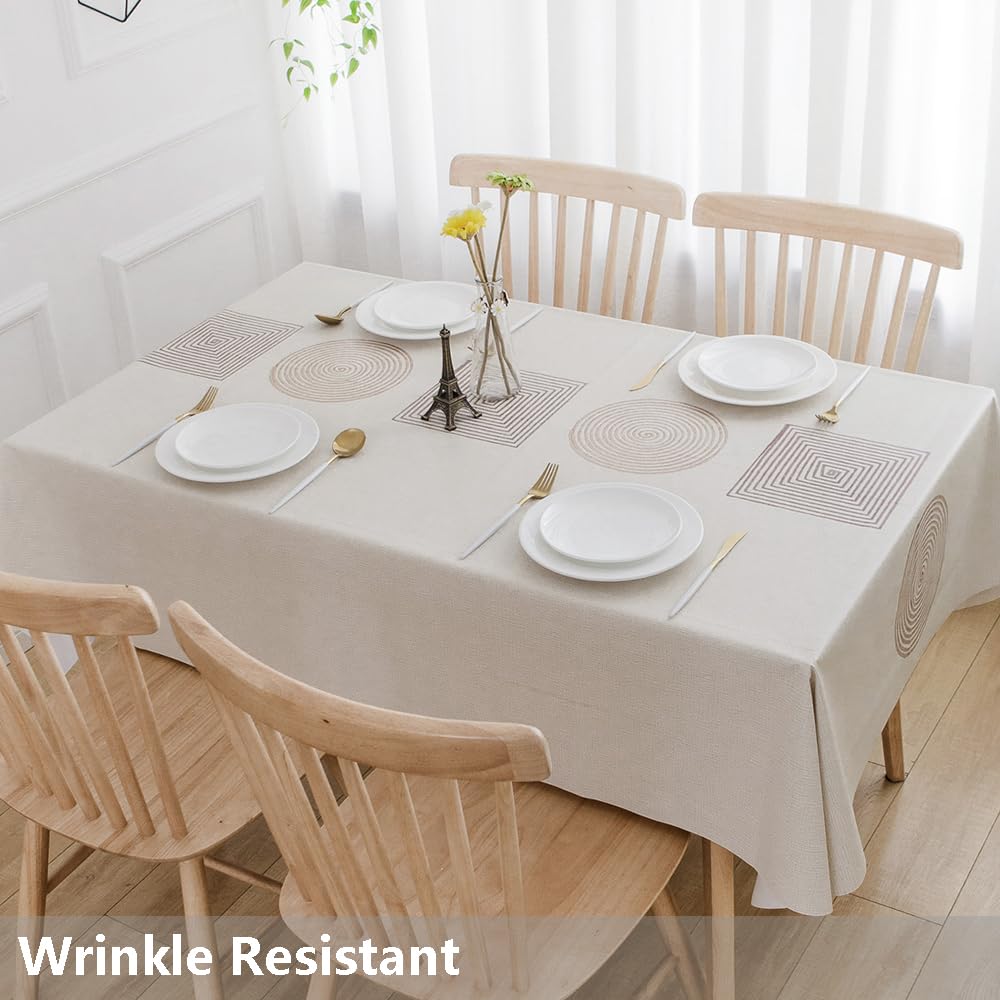 TruDelve Grade-A PVC tablecloth drapes smoothly for elegant tabletops.