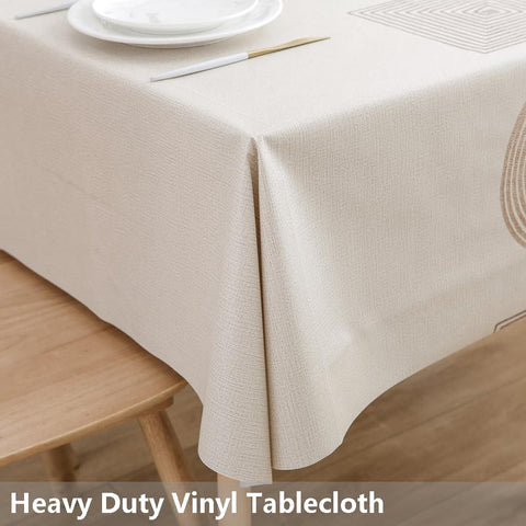 TruDelve waterproof PVC tablecloth ideal for everyday dining and spill safety.