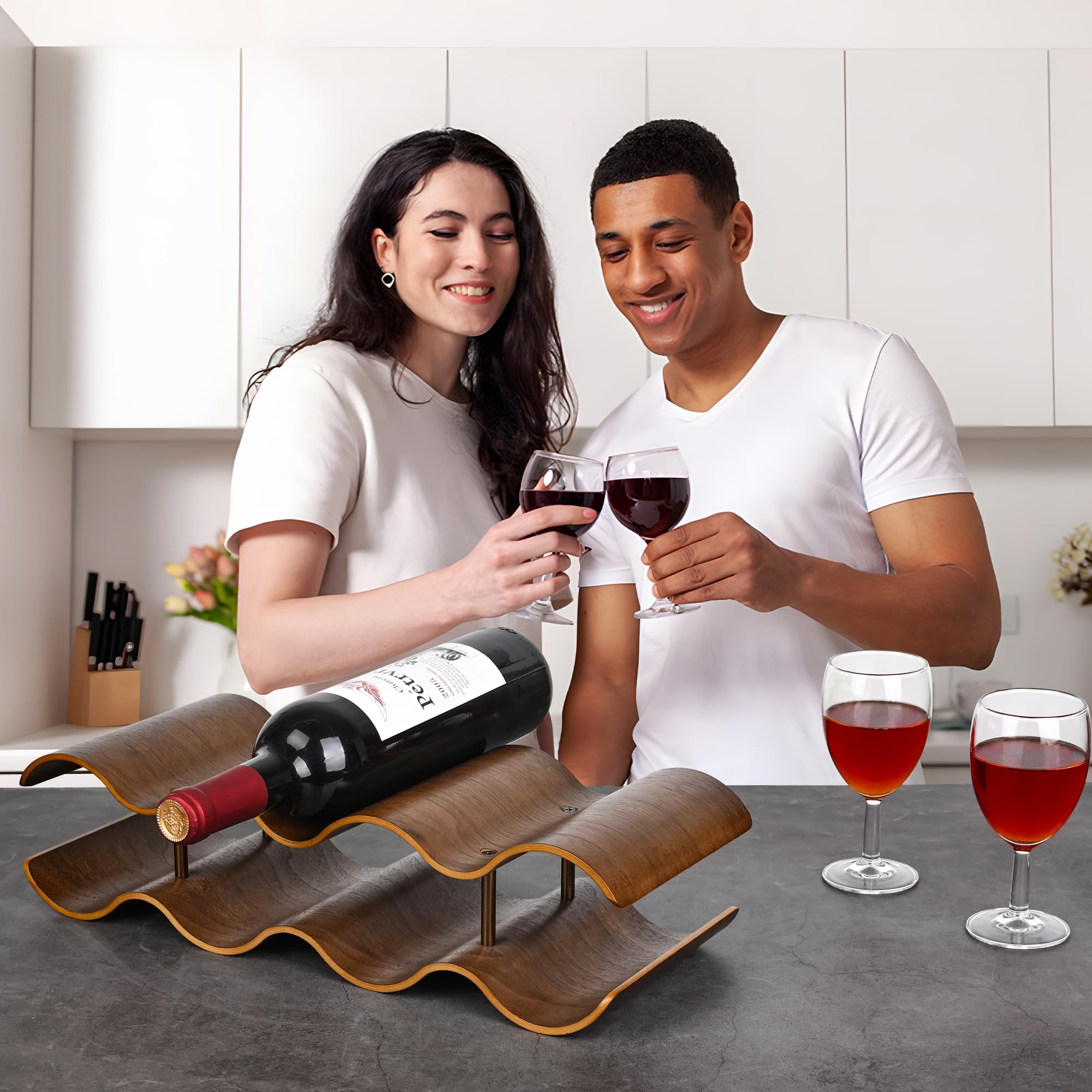 TRUDING bottom four standard bottle slots and top three oversized slots suit varied bottle shapes.