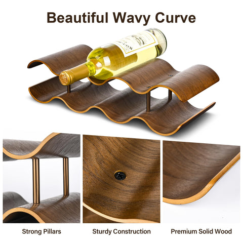 TRUDING brown metal nut struts provide stability while keeping bottles safely in place.