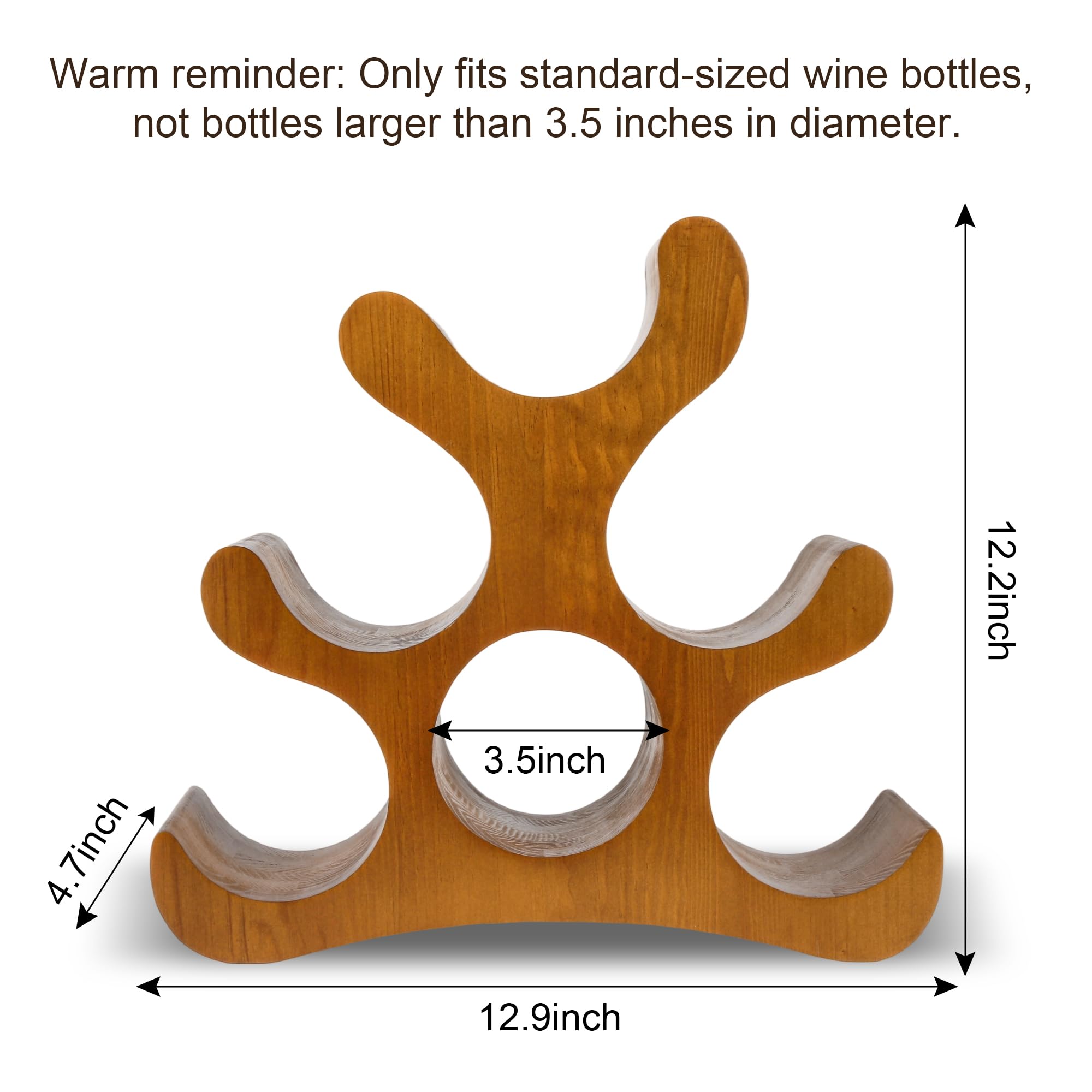 TRUDING wooden stand provides sturdy support for everyday wine storage