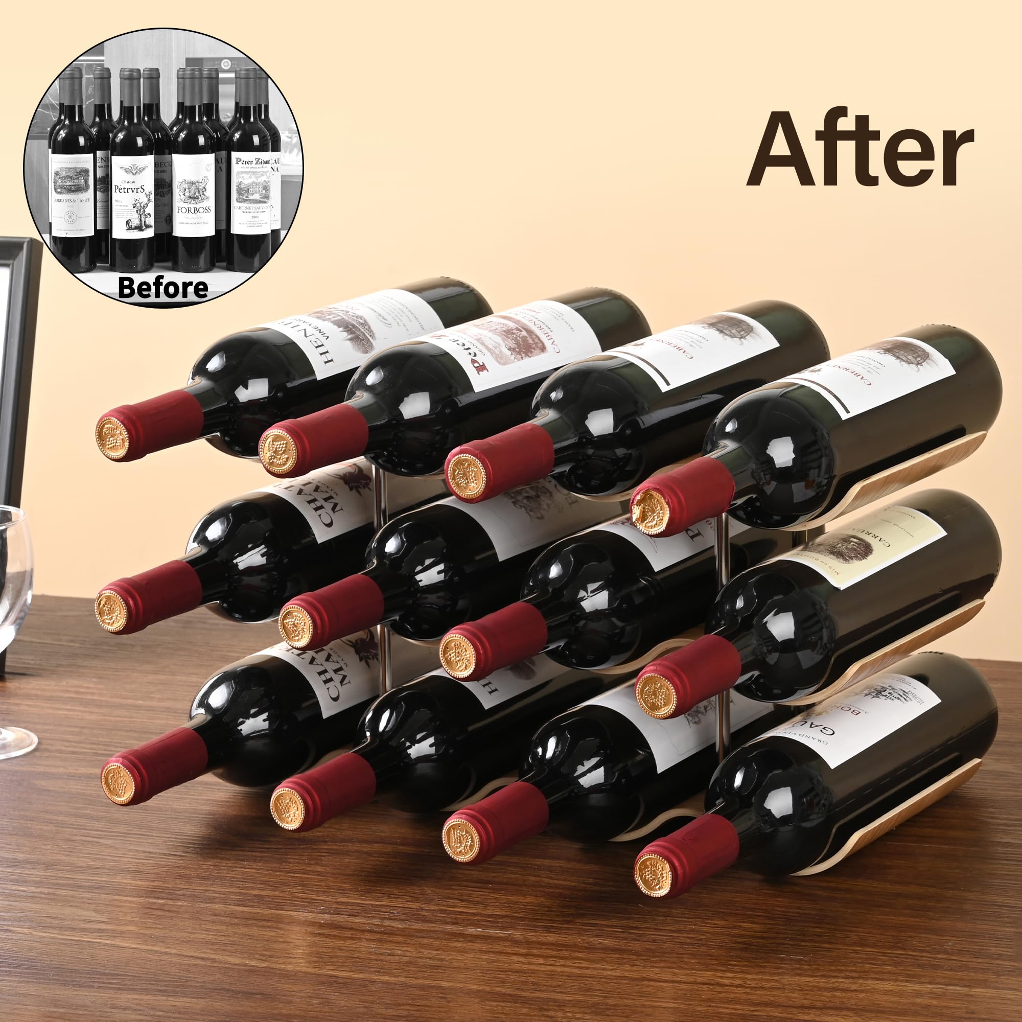 TRUDING wavy rack side angle shows compact counter space fit.