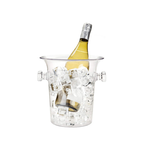 TRUE Clear Ice Bucket demonstrates rustproof design for outdoor use.