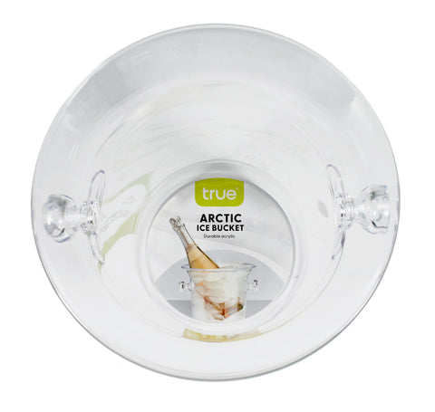 TRUE Ice Bucket with wide opening enables quick ice filling.