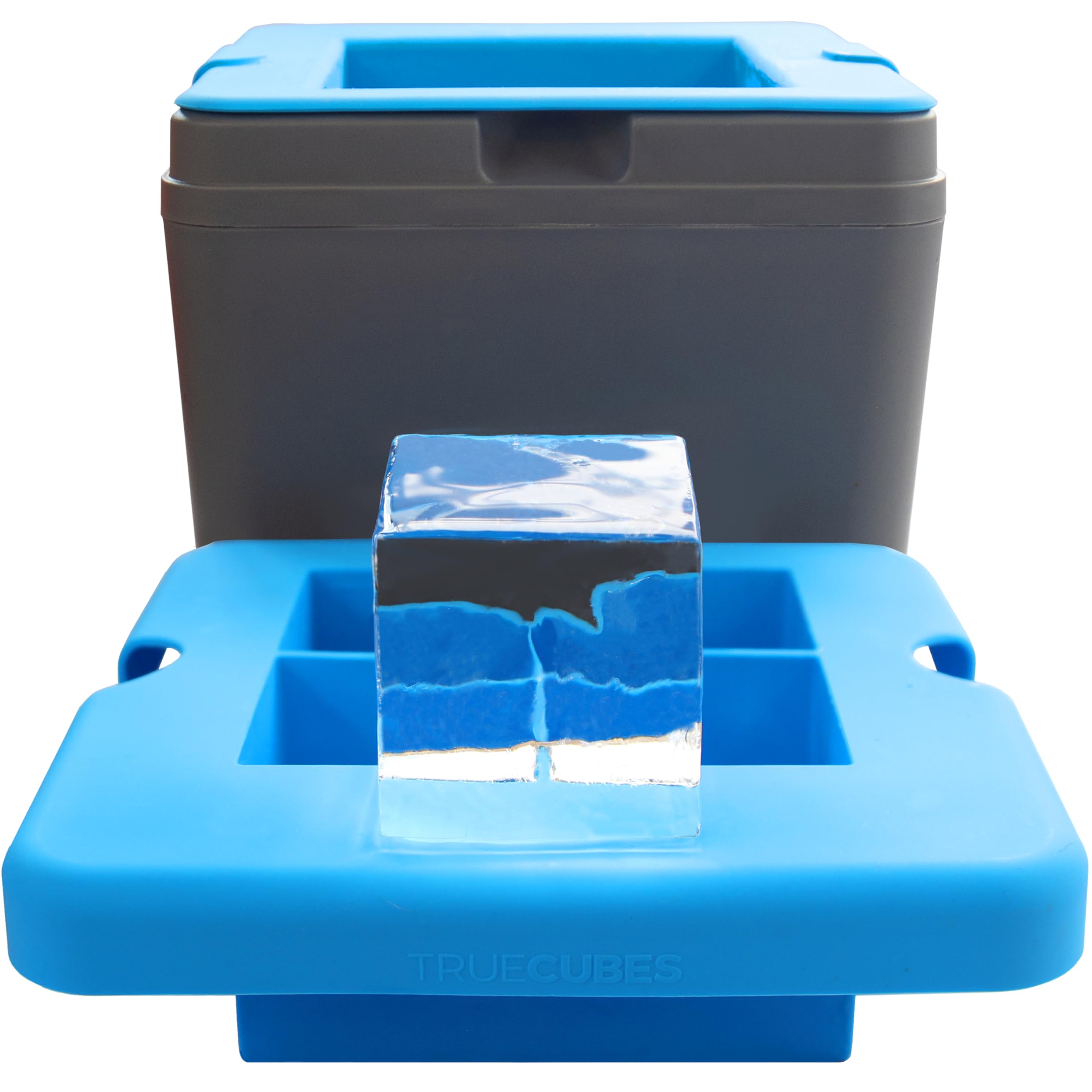 True Cubes crystal clear ice mold creating pristine bar quality ice for drinks
