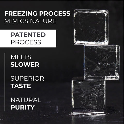 True Cubes large 2x2x2 inch ice cubes in glass