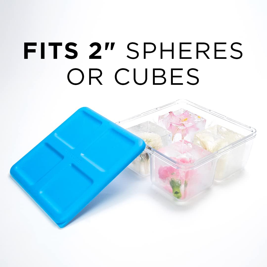 True Cubes lid-covered tray preserves ice freshness for drinks