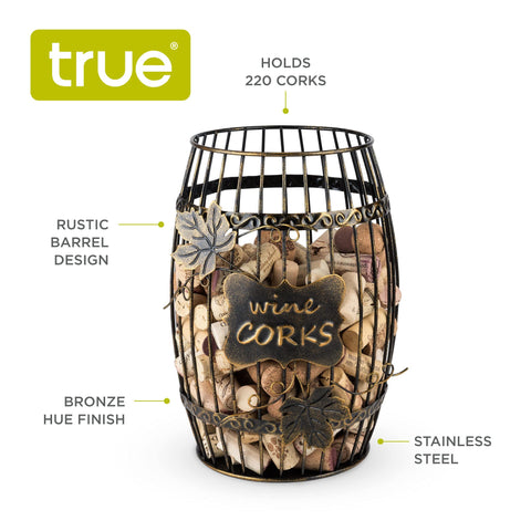 TRUE True Display cork storage holds about 220 corks for organized memories.