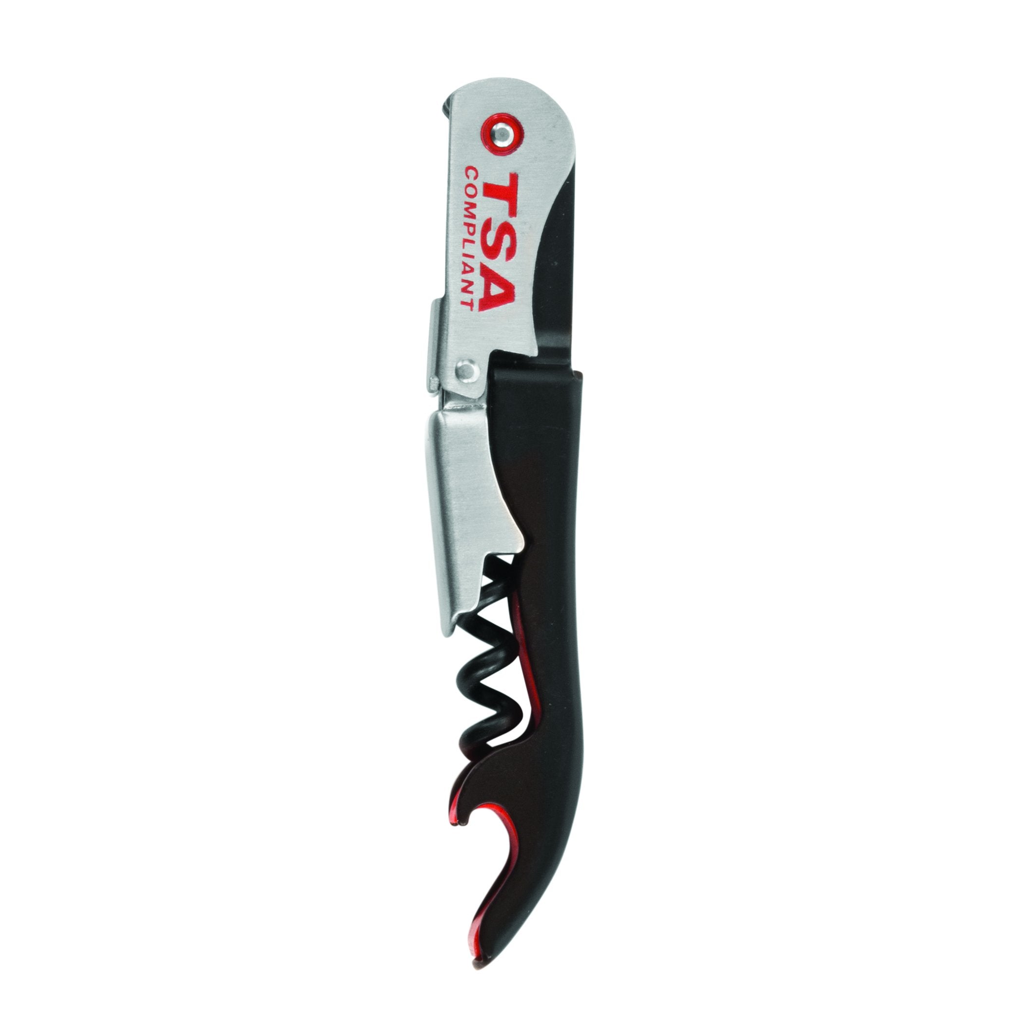 TRUE Jetsetter corkscrew with built in foil cutter for hassle free travel