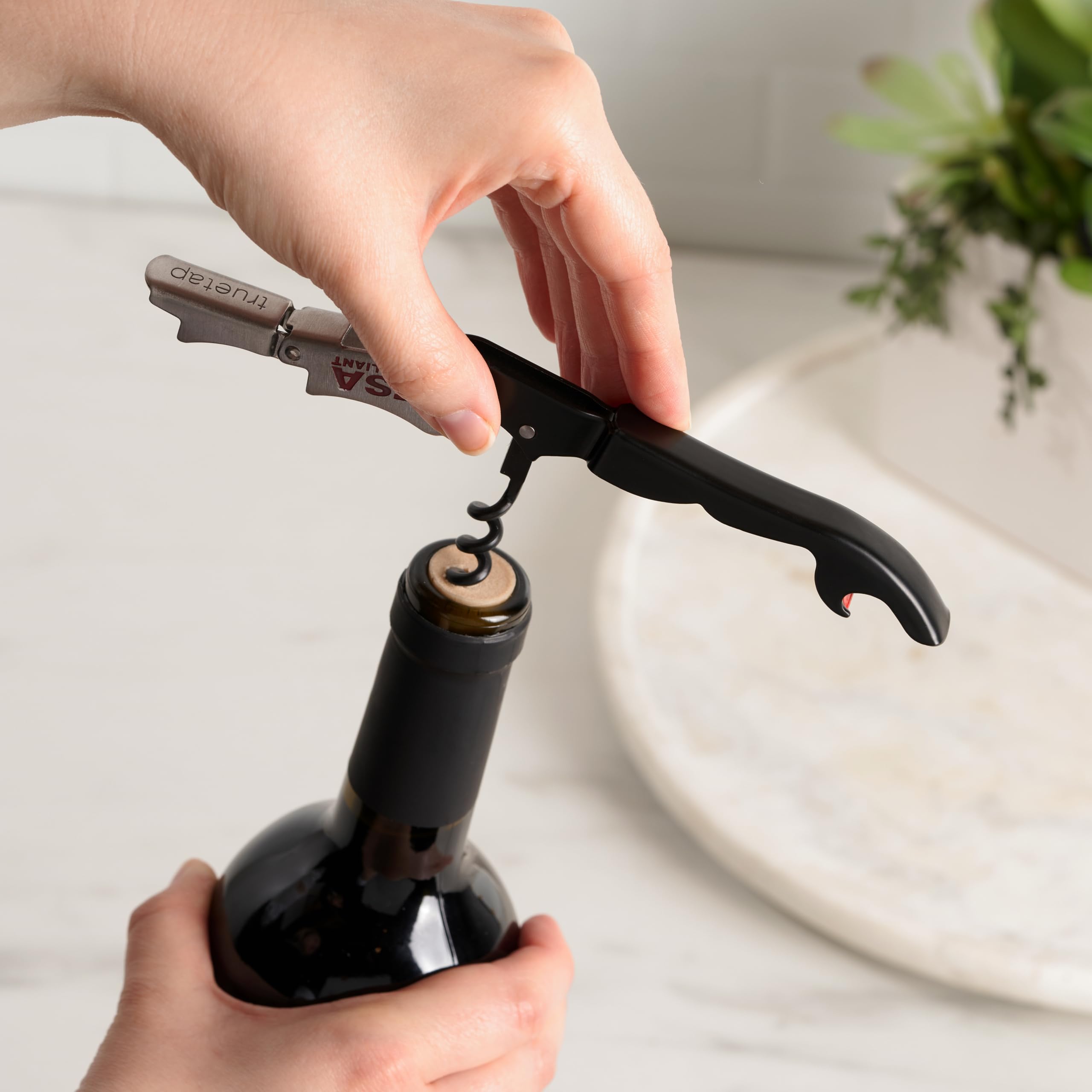 TRUE Jetsetter travel friendly corkscrew fits in luggage or backpack