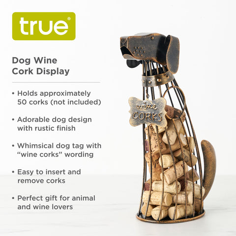 TRUE metal wine cork display cage adds rustic kitchen charm
