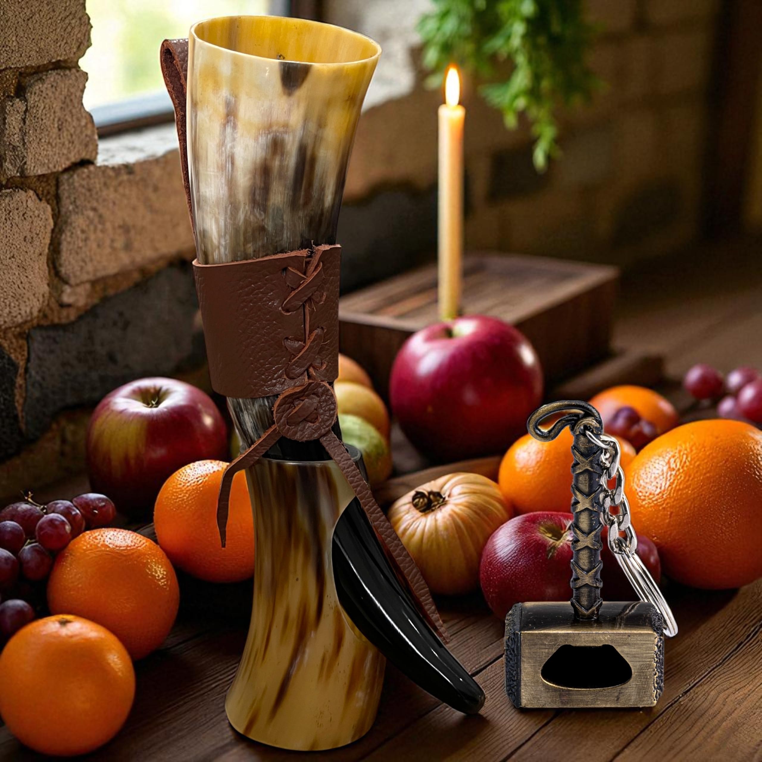 Two-pack TRUE VIKING horns in gift bag ready for gifting