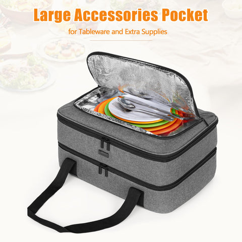 Trunab large exterior pocket for utensils and condiments