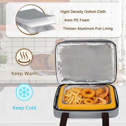 Trunab insulated casserole carrier interior showing dual compartments for hot or cold dishes