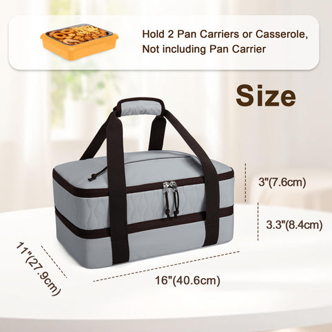 Trunab insulated casserole carrier quick-clean lining for easy reuse