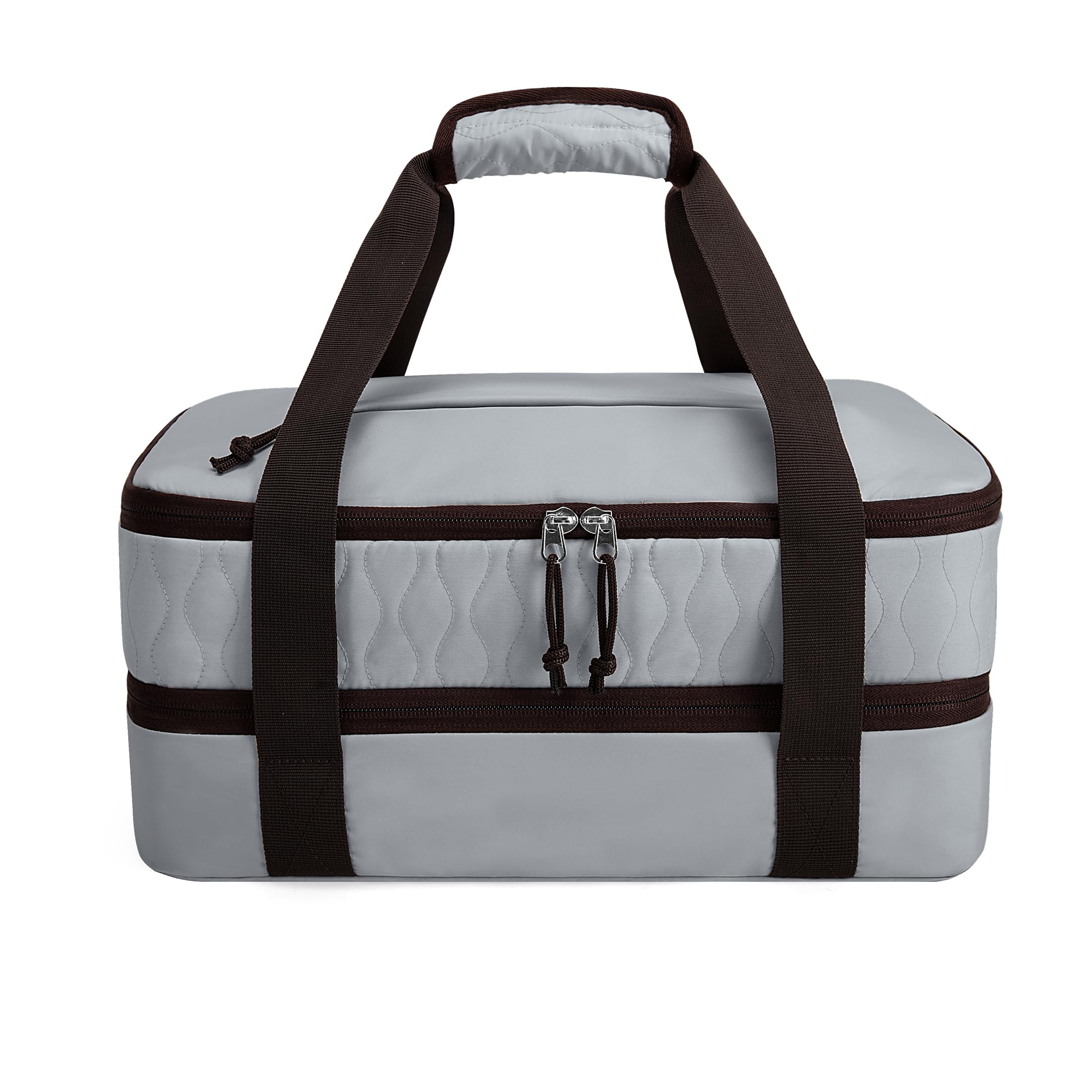 Trunab insulated casserole carrier usage scenario at a picnic or beach