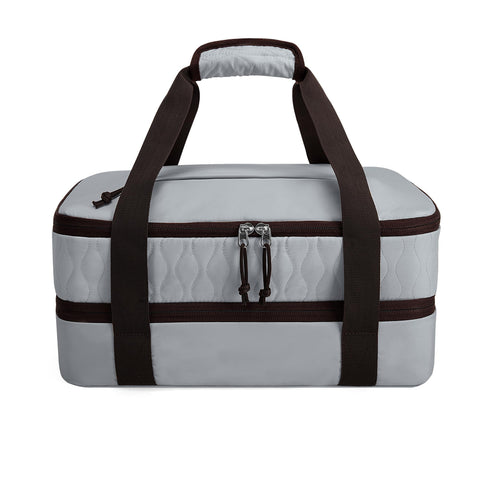 Trunab insulated casserole carrier usage scenario at a picnic or beach