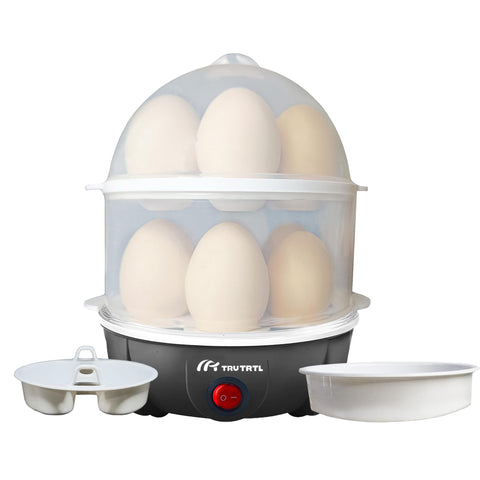 truTRTL 4-in-1 egg cooker front view highlights compact design for quick, versatile breakfasts.