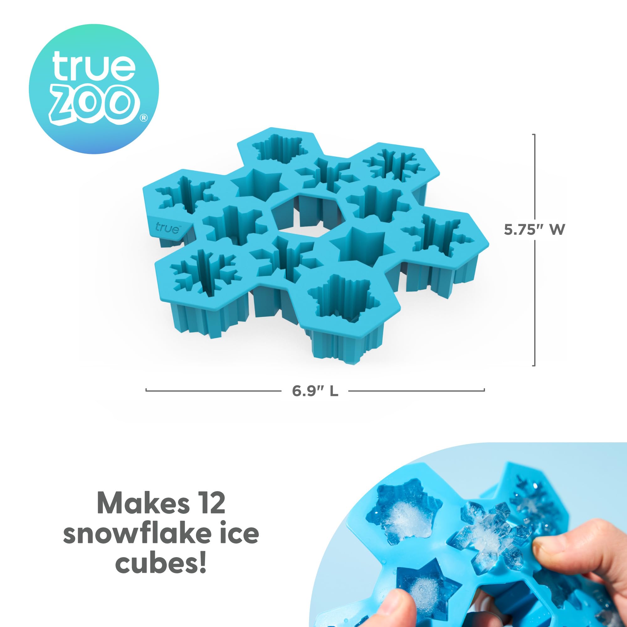 TrueZoo easy-release ice cubes tray for quick serving
