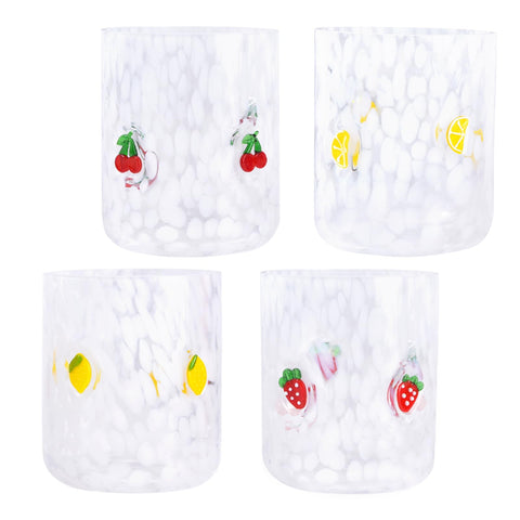 Trxvxo lemon-design juice glass for vibrant morning beverages