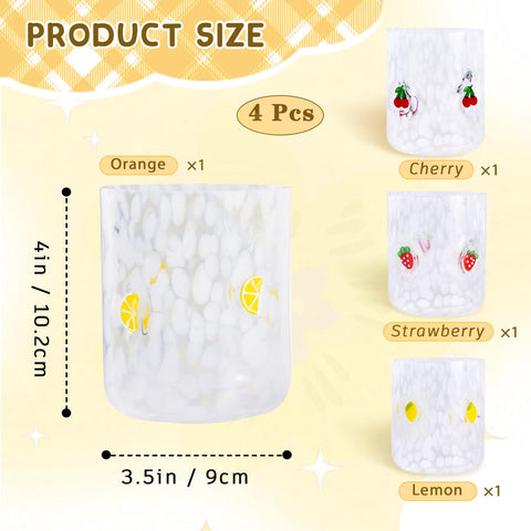 Trxvxo strawberry-design juice glass for refreshing fruit drinks