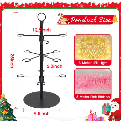 Tryitsbest Christmas Cocktail Tree Stand assembled for quick party setup and display.