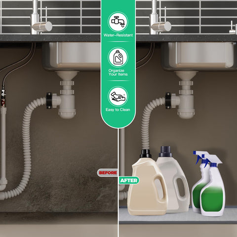 TRZZ waterproof silicone mat is easy to wipe clean in kitchens and bathrooms
