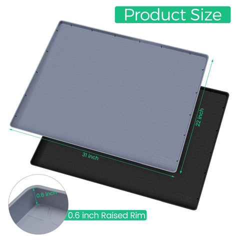 Close-up of TRZZ silicone mat showing rhombus pattern for grip.