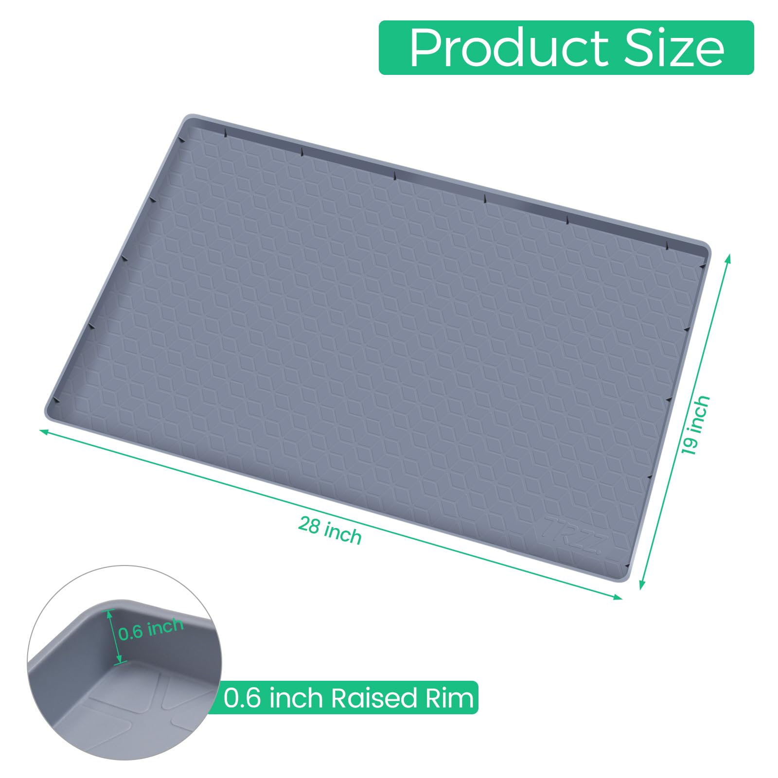 TRZZ under-sink mat with rhombus pattern prevents sliding of items