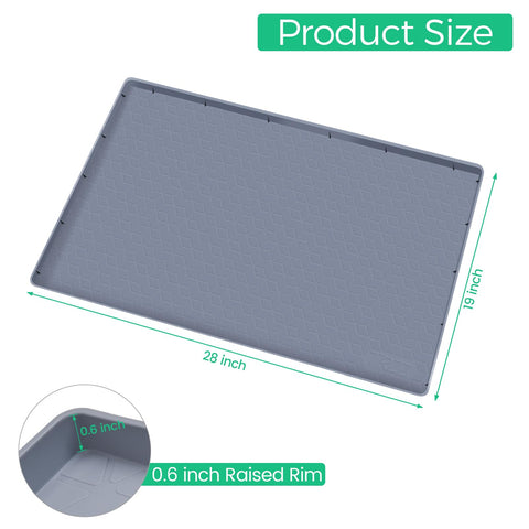 TRZZ under-sink mat with rhombus pattern prevents sliding of items