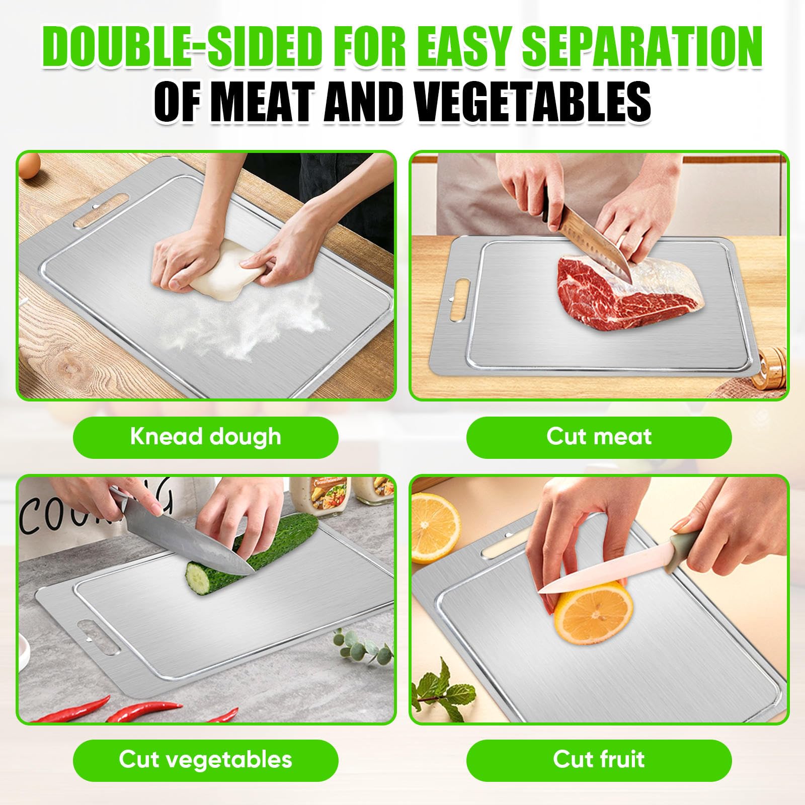 Tsinlan.ayn produce-side surface gentle on knives for vegetables and fruits.