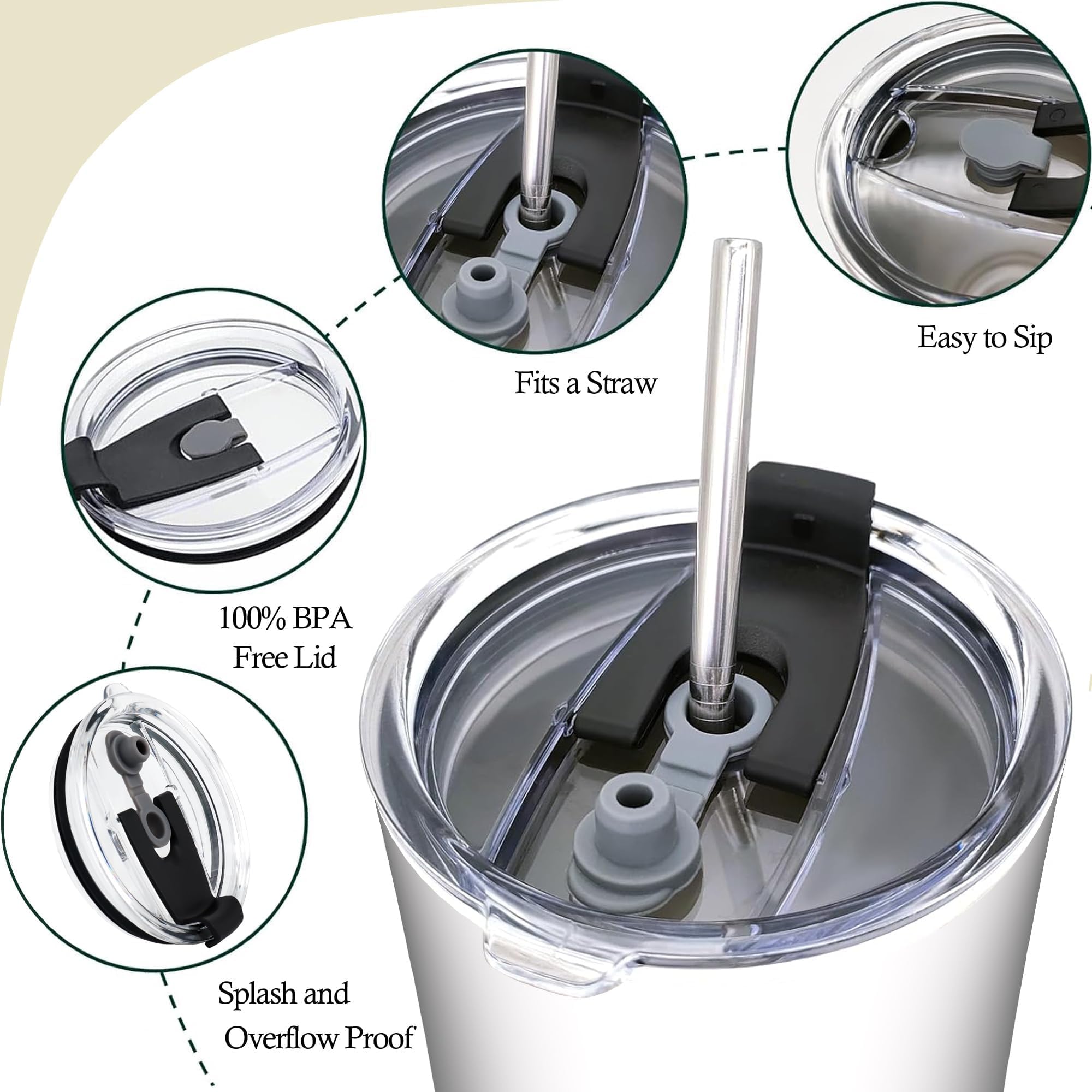 TSLOVER Double-wall vacuum-insulated mug supports long-lasting warmth or chill.