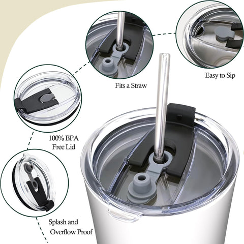 TSLOVER Double-wall vacuum-insulated mug supports long-lasting warmth or chill.